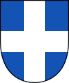 National coat of arms of Greece: Azure, a cross argent