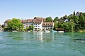 Ansicht von Schaffhausen über den Rhein auf Feuerthalen