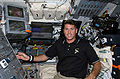 Shane Kimbrough on the aft flight deck of Endeavour