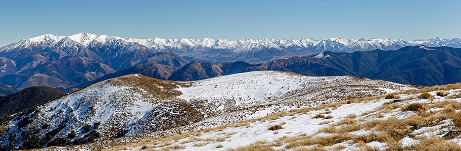 View from Mt Oxford, Oxford Forest Conservation Area, Canterbury, New Zealand