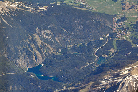 Deutsch: Quellregion der Loisach am Fernpass mit Blindsee.