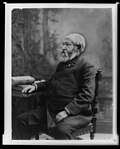 Thumbnail for File:Benjamin Harrison, three-quarter length portrait, seated, facing left, with right hand on table LCCN96524264.jpg