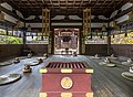 85 Interior view of the Buddhist temple Hounen Jonin Gobyo with red wooden chest and round straw carpets Chion-in Kyoto Japan uploaded by Basile Morin, nominated by Basile Morin,  14,  0,  0