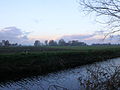 Ochtendgloren boven Broek-Zuid (De Broek), ten westen van Joure.