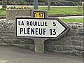 Panneau Michelin à Hénanbihen dans les Côtes d’Armor, en Bretagne.