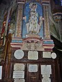 Église Notre-Dame du Juch : statue de Notre-Dame de toutes les Grâces et ex-votos de remerciement 2.