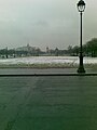 Esplanade des Invalides covered in snow