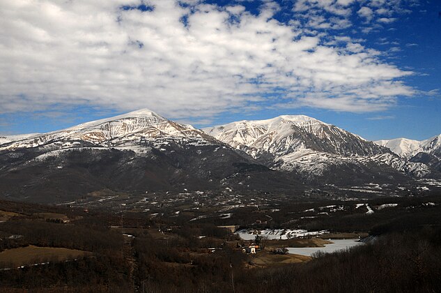 Panorama with Monti della Laga (February 2012)