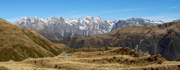 Main Divide from Yeats Ridge Hut, West Coast Region, New Zealand