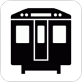 Subway train icon black on white.png