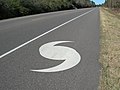 Hurricane evacuation route marking along highway on the Texas Gulf Coast