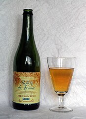 Bottle of cider from Normandy, France