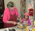 Making cookies with Grandma
