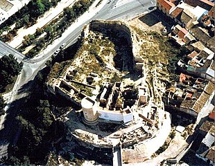 Fotografía aérea del Castillo de Elda (Aerial photography of the Castle of Elda)