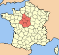 Carte du Centre-Val de Loire