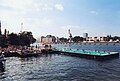 Badeschiff Berlin in river spree in summer ...