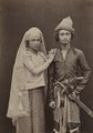 A teukoe of the west coast of Aceh with his bride, circa 1880. Lambert & Co.