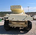 Sherman (hull of M4A4, engine of M4A2 ?) with AMX 13 tank turret in Yad la-Shiryon Museum, Israel.