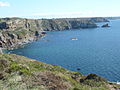 La côte ouest de la presqu'île de Roscanvel vue vers le sud à partir du fort des Capucins