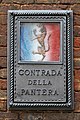 Plaque marking the territory of the contrada