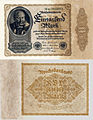 Banknote vom 15. Dezember 1922