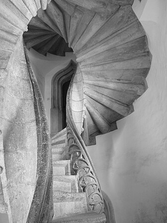 1: Doubled spiral staircase in the Castle of Graz, Styria (Steiermark). User:E.mil.mil