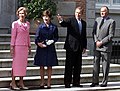 With King Juan Carlos I and Queen Sofía of Spain, June 12, 2001