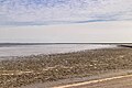 Uitzicht op de Waddenzee achter de zeedijk bij Paesens-Moddergat richting Schiermonnikoog