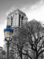 Notre-Dame de Paris in black and white