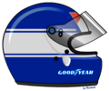 Le casque du pilote parisien Patrick Tambay, le gentleman driver double vainqueur de Grand Prix en Formule 1, double champion de CanAm, champion de Méditerranée de ski nautique, champion de France de descente en ski alpin…
