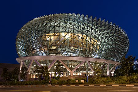 "Esplanade_Theatres_on_the_Bay_Singapore_at_blue_hour.jpg" by User:Basile Morin