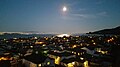 Paradise Cay from Paradise Drive in Tiburon, California, at night