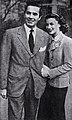 Tyrone Power and his bride Linda Christian, 1949