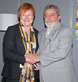 English: Halonen with Luiz Inácio Lula da Silva, President of Brazil Suomi: Halonen ja Brasilian presidentti Luiz Inácio Lula da Silva