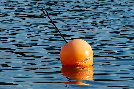 "Orange_buoy_in_water.jpg" by User:W.carter