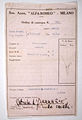 Delivery order of an Alfa Romeo car, signed by D'Annunzio (1932)