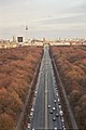 View east towards Brandenburg Gate and the television tower