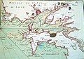 Plan de la Rade de Brest incluant la Presqu'île de Crozon en 1779.