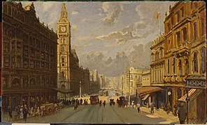 Bourke Street East by George Hyde Pownall, 1912