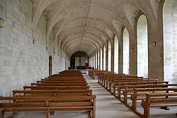 Intérieur de l'église de l'abbaye Notre-Dame du Bec