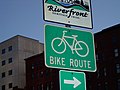 River Front Heritage Trail sign.