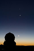 Mercury, Venus and the Moon Align