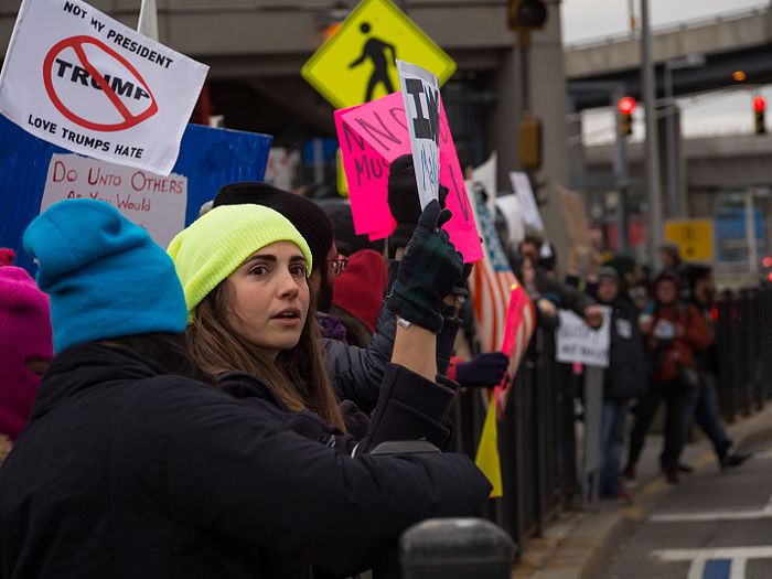 Trump immigration protest at JFK