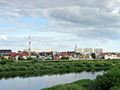 English: A view at Ostroleka from the "old bridge" Polski: Widok na Ostrołękę ze "starego mostu"