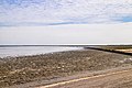 Uitzicht op de Waddenzee achter de zeedijk bij Paesens-Moddergat richting Schiermonnikoog