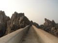 Ouessant : chemin à travers les rochers