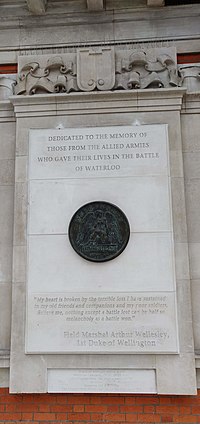 Thumbnail for File:Battle of Waterloo memorial, Waterloo station.jpg