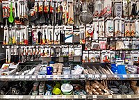 Rank: 9 Point of sale display with kitchenware in a supermarket