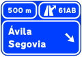 S-242 Preseñalización en autopista o autovía de dos salidas muy próximas hacia cualquier carretera