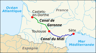 Map of the Canal du Midi